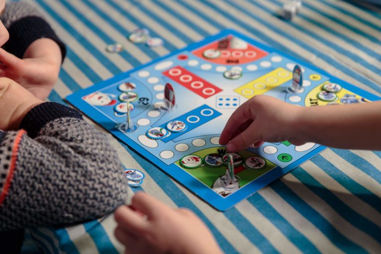 Ferrero-Promotional-Board-Game-2854 Two children playing a Ferrero Kinder Promotional Board Game